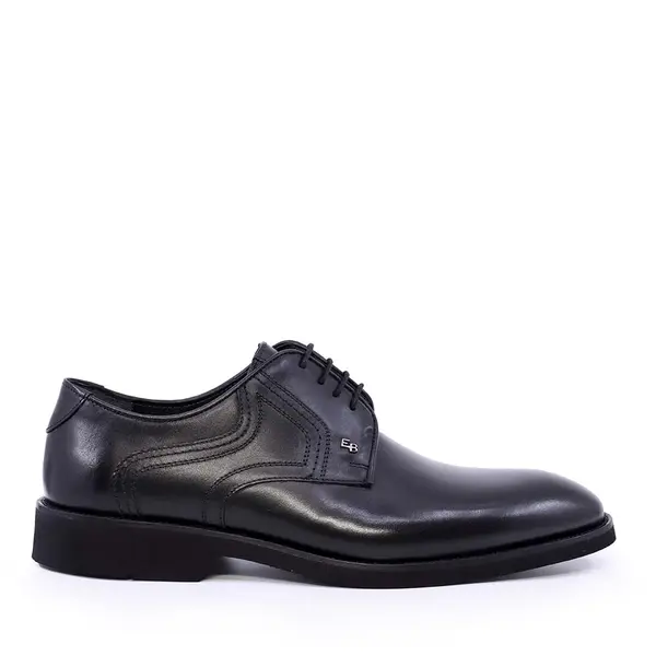 Pantofi derby bărbați Enzo Bertini negri din piele naturală 3689bp2370n