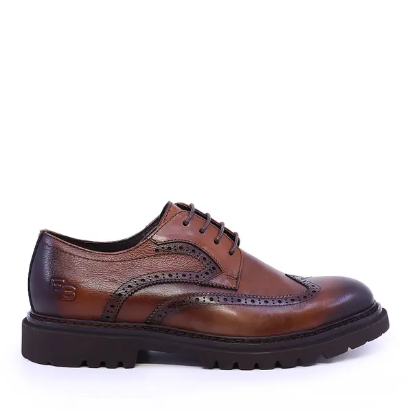 Pantofi derby bărbați Enzo Bertini Premium Collection maro din piele naturală 1640BP1105M