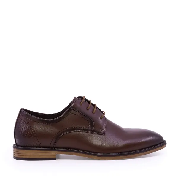 Pantofi derby bărbați Thezeus maro din piele 2349BP24103M