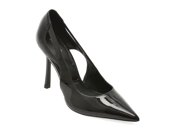 Pantofi eleganti ALDO negri, DELUNA 001, din piele ecologica lacuita