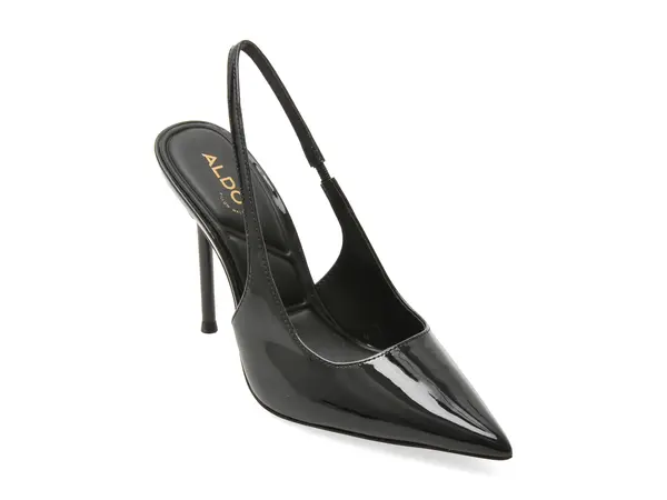 Pantofi eleganti ALDO negri, PUCKERUP 001, din piele ecologica lacuita