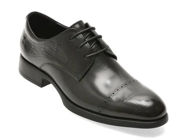 Pantofi eleganti EPICA PREMIUM negri, TMA145, din piele naturala