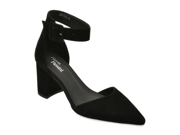 Pantofi eleganti FLAVIA PASSINI negri, A370, din piele intoarsa