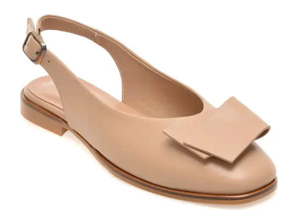 Pantofi eleganti GOLD DEER nude, 420923, din piele naturala