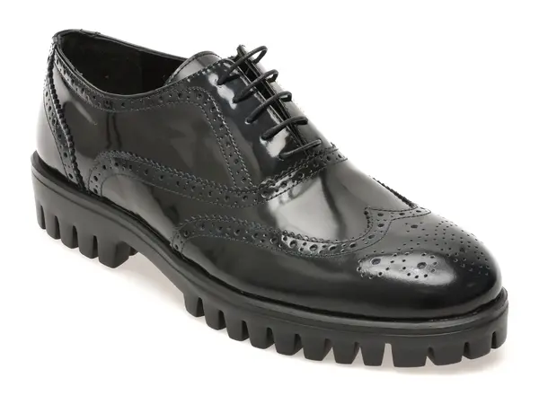 Pantofi eleganti RELAX negri, 5811A, din piele naturala