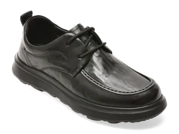 Pantofi EPICA negri, FH07, din piele naturala