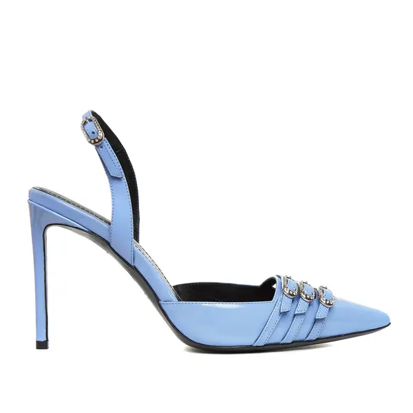 Pantofi Gina Piele Lacuita, Blue - Premium Collection - 39 / 10 cm
