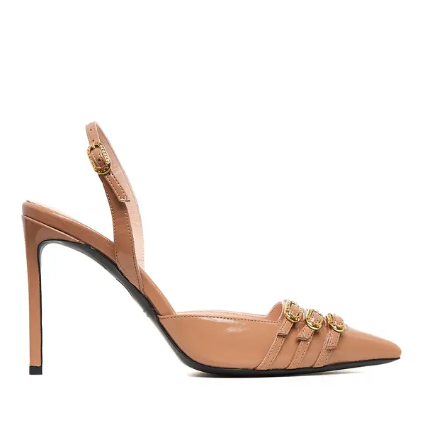 Pantofi Gina Piele Lacuita, Nude - Premium Collection - 37 / 10 cm