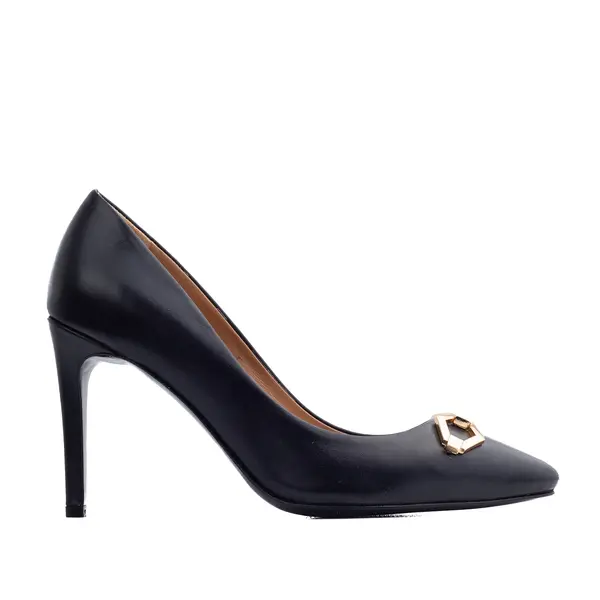 Pantofi Infinity Stiletto Piele Naturala, Negri - 41 / 9.5 cm