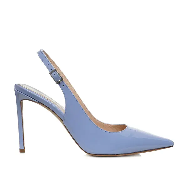 Pantofi Lavinia Piele Lacuita, Blue - Premium Collection - 35 / 10 cm