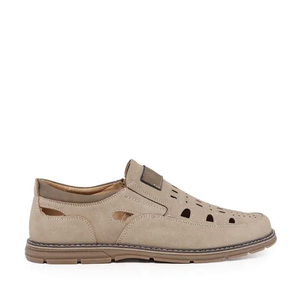 Pantofi loafer bărbați Benvenuti bej din piele nabuck 1329BPF110BE