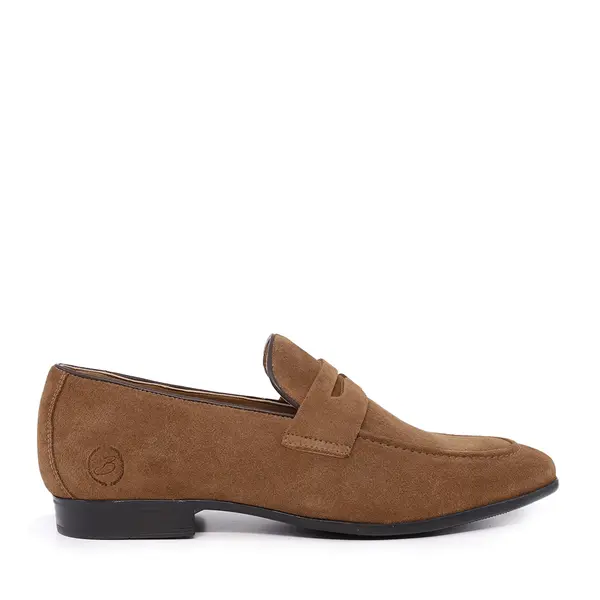 Pantofi loafers bărbați Benvenuti cognac din piele întoarsă 2169BM8100VCO