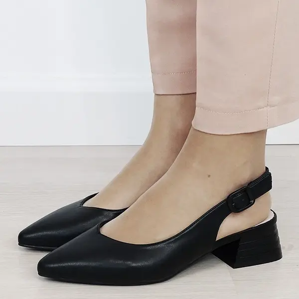 Pantofi negri comozi din piele naturala BY6888-3 02