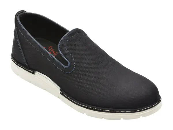 Pantofi OTTER bleumarin, E1972, din nabuc