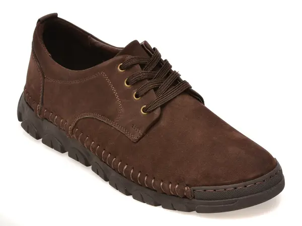 Pantofi OTTER maro, DD1106, din nabuc