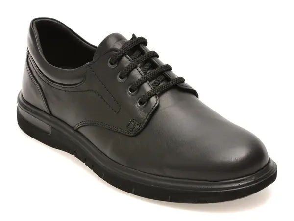 Pantofi OTTER negri, 2804, din piele naturala