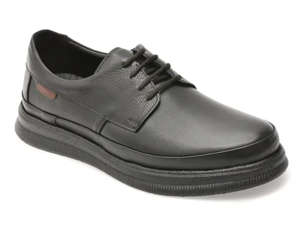 Pantofi OTTER negri, DD506, din piele naturala