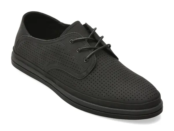 Pantofi OTTER negri, J260014, din piele naturala