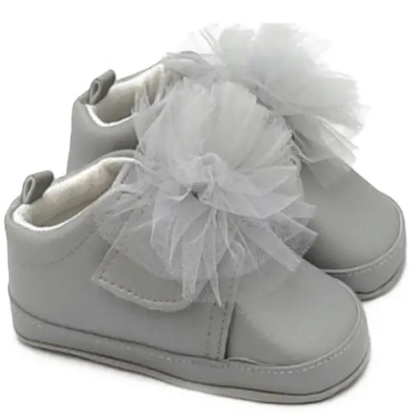 Pantofi pentru bebeluși Funny Baby - Premium, mărimea19, 11-15 luni, balerine, argintiu