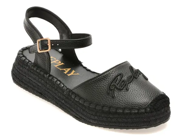 Pantofi REPLAY negri, WF6T05S, din piele ecologica
