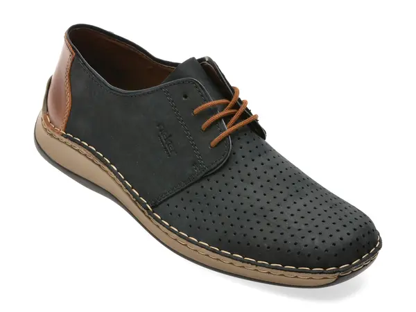 Pantofi RIEKER bleumarin, 5226, din piele naturala
