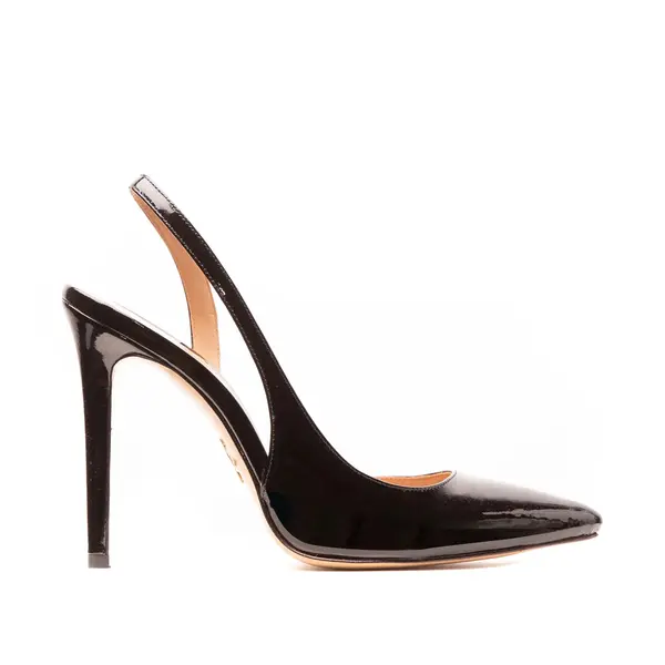 Pantofi Samantha II Piele Lacuita, Negri - 41 / 11 cm