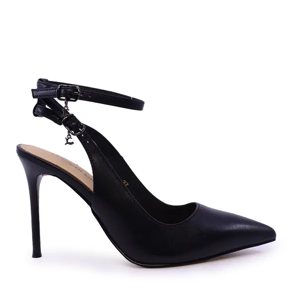 Pantofi slingback femei Luca di Gioia negri din piele 1269DD7261N