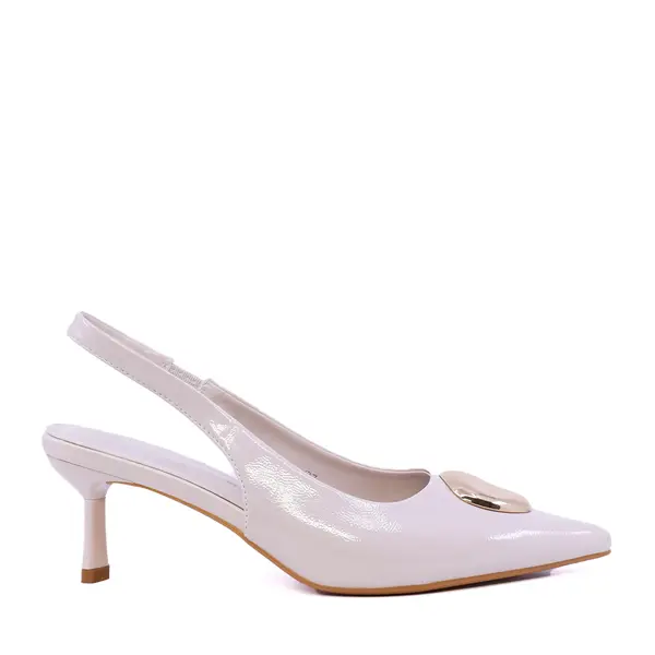 Pantofi slingback femei Solo Donna din lac bej 2541DD1021LBE