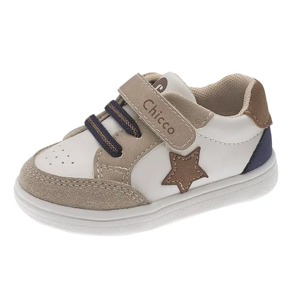 Pantofi sport bebe Chicco Gozzy, Alb cu bej, 21052-69P