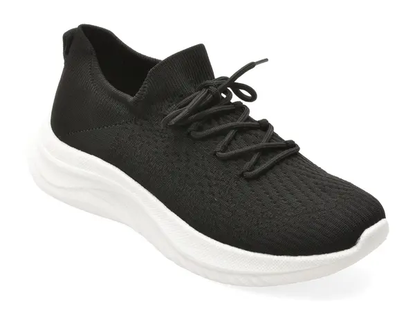 Pantofi sport BITE THE BULLET alb-negru, CL603, din material textil