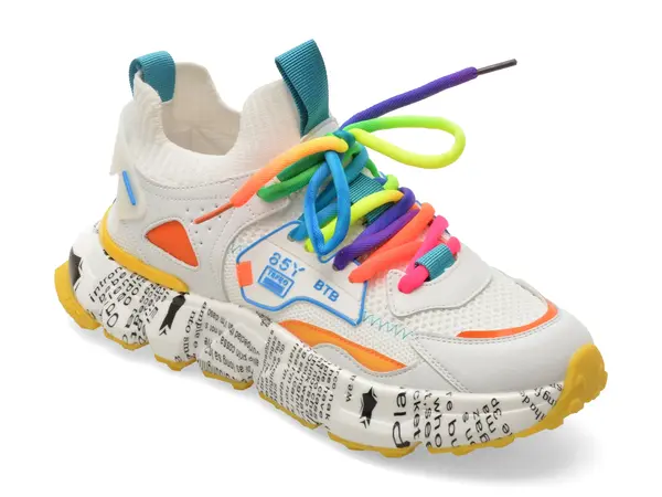 Pantofi sport BITE THE BULLET albi, 231681, din material textil