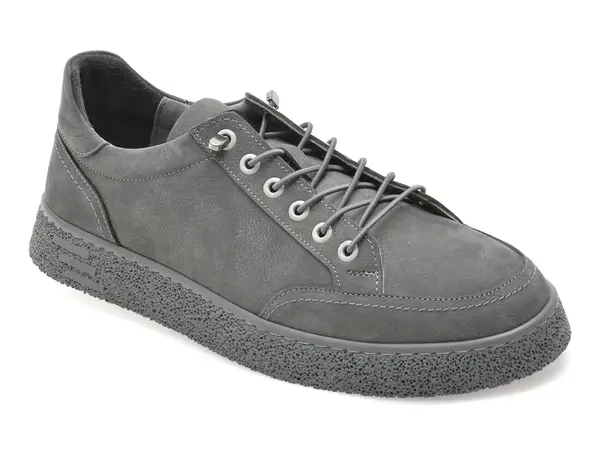 Pantofi sport BITE THE BULLET gri, RW1138, din nabuc