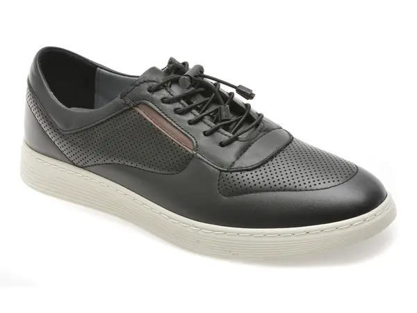 Pantofi sport BITE THE BULLET negri, OY2080, din piele naturala