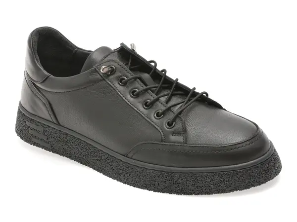 Pantofi sport BITE THE BULLET negri, RW1138, din piele naturala