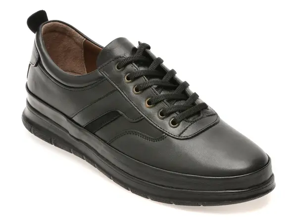 Pantofi sport BITE THE BULLET negri, RZ008, din piele naturala
