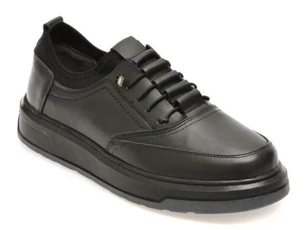 Pantofi sport BITE THE BULLET negri, RZ2026, din piele naturala