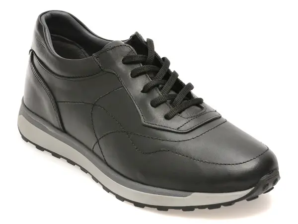 Pantofi sport BITE THE BULLET negri, RZ2027, din piele naturala