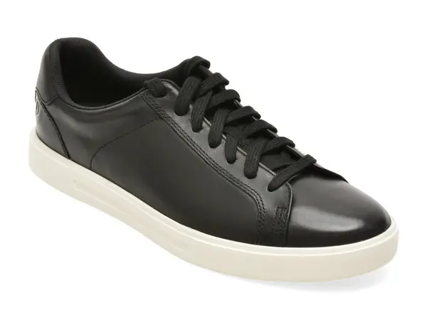 Pantofi sport CLARKS negri, ROMSEY LACE, din piele naturala