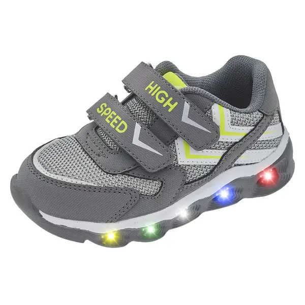 Pantofi sport copii cu luminite Chicco Clip, Gri Inchis, 71162-66P