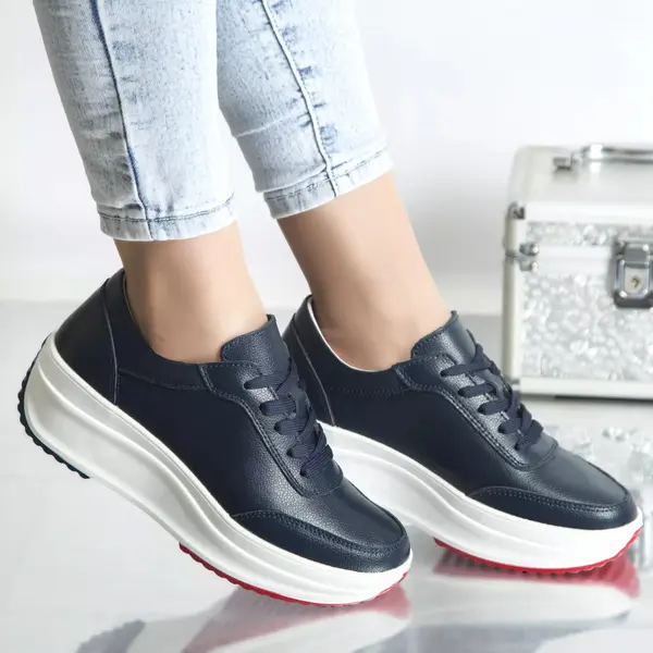 Pantofi sport diana navy piele naturala