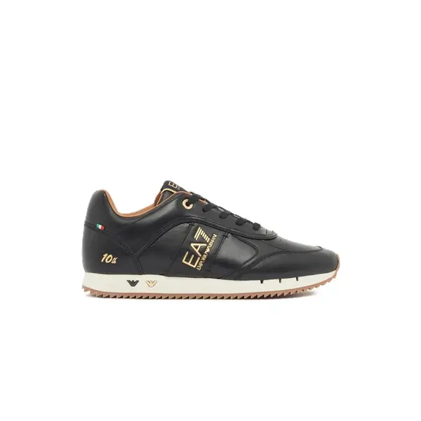 Pantofi sport EA7 BLACK & WHITE LACES 10TH ANNIVERSARY LEATHER