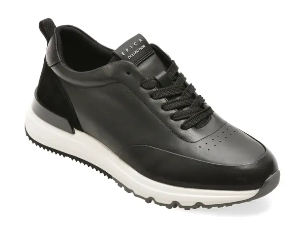 Pantofi sport EPICA negri, 19358, din piele naturala