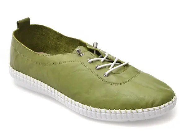 Pantofi sport EVIDA verzi, EV2773, din piele naturala