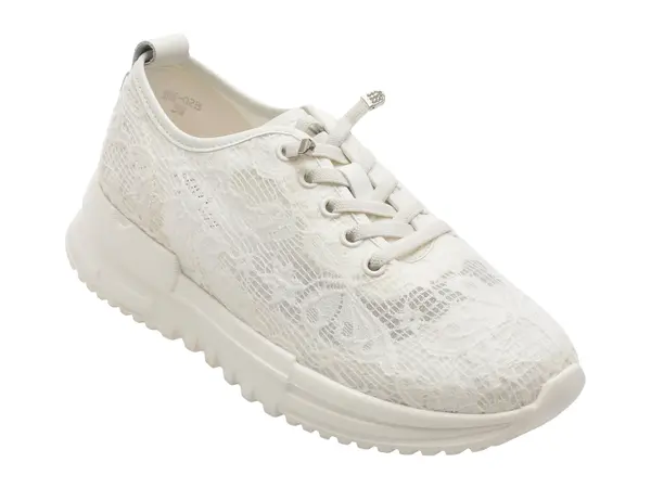 Pantofi sport FLAVIA PASSINI albi, WM02, din material textil