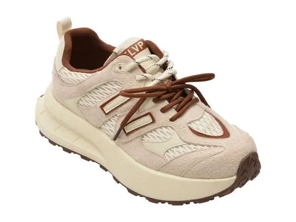 Pantofi sport FLAVIA PASSINI bej, 727, din material textil si piele naturala