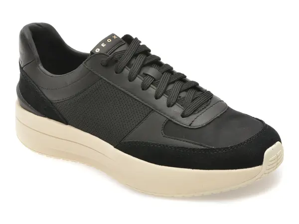Pantofi sport GEOX negri, U656KA, din material textil