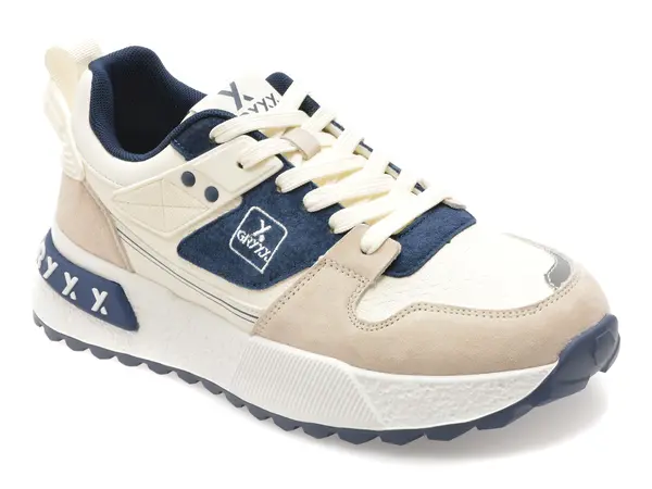 Pantofi sport GRYXX albi, 9823, din piele naturala