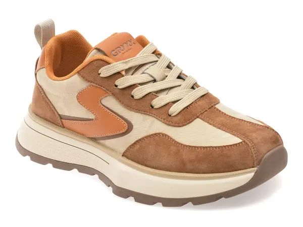 Pantofi sport GRYXX bej, 160723, din piele naturala