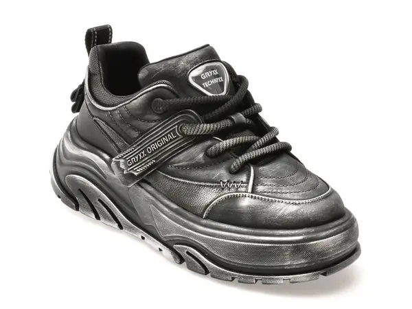 Pantofi sport GRYXX negri, 3655, din piele naturala