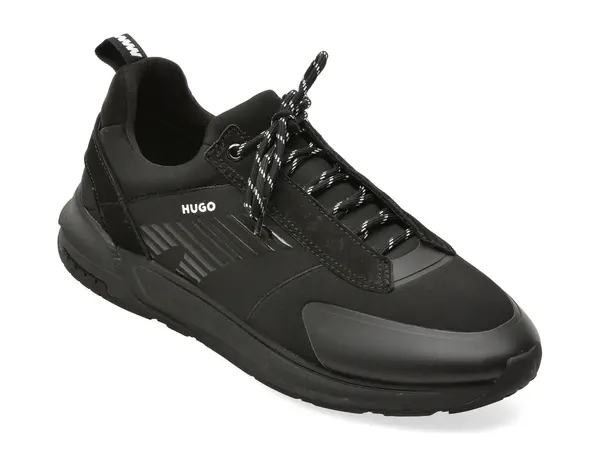 Pantofi sport HUGO negri, 3769, din material textil